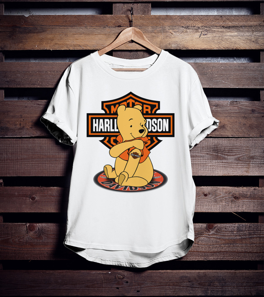 Harley Davidson Pooh Bear Iconic Motor Style T-Shirt