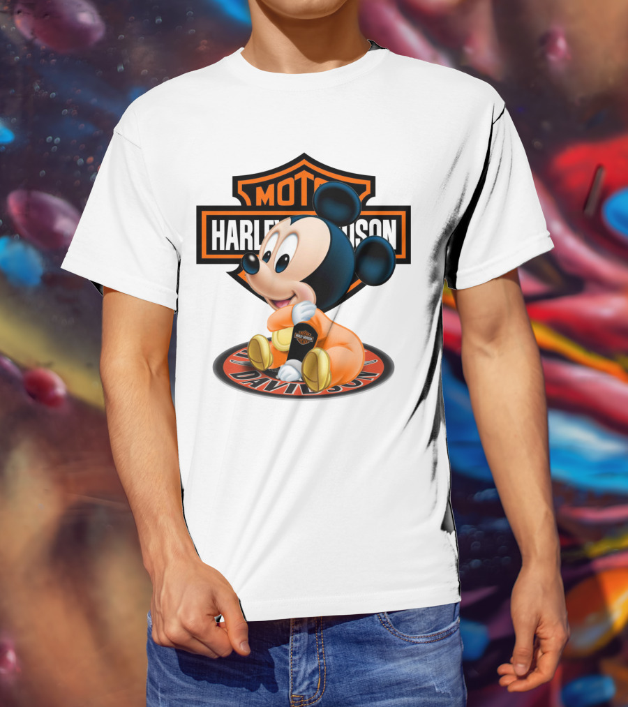 Harley Davidson Moto Mickey Mouse T-Shirt