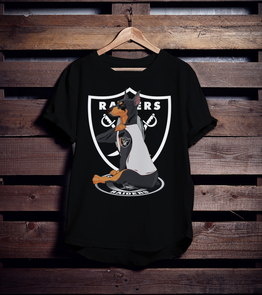Raiders Dobermann Shield With Sword T-Shirt
