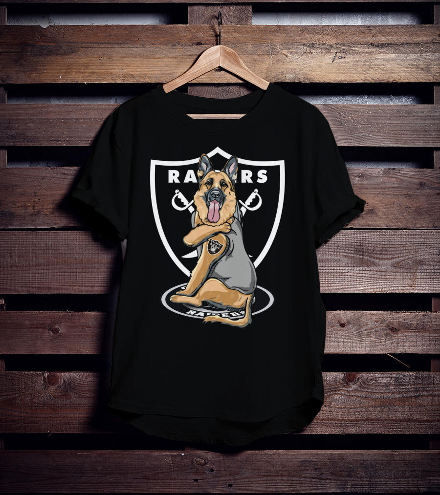 Raiders German Shepherd Shield Badge T-Shirt