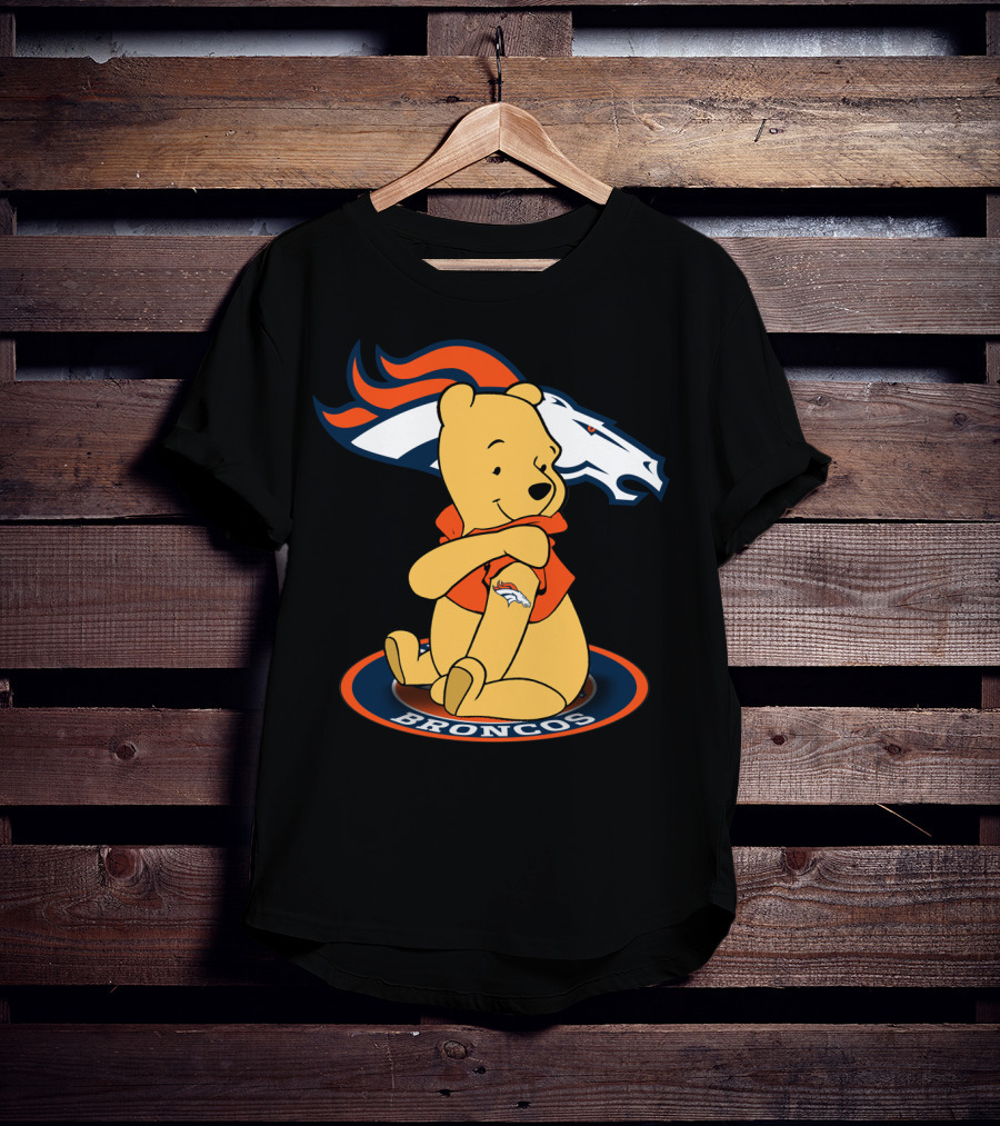 Broncos Pooh With Denver Broncos T-Shirt