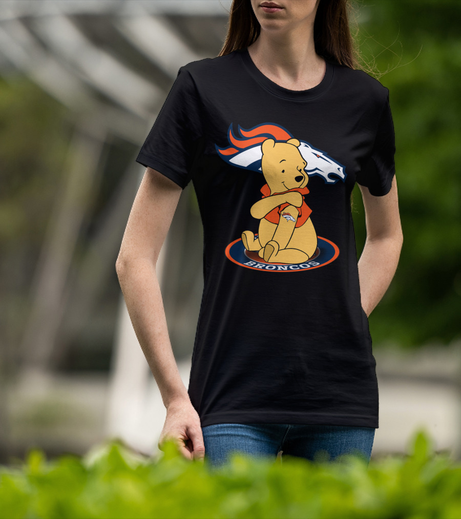 Broncos Pooh With Denver Broncos T-Shirt