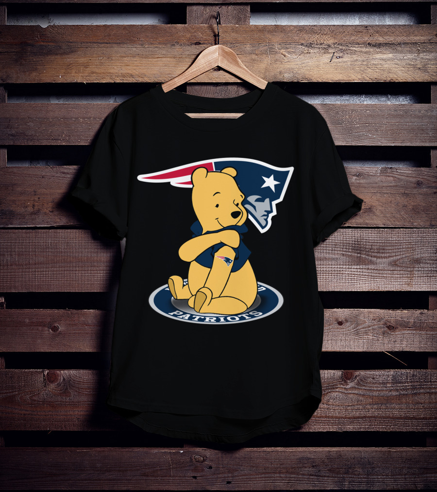 New England Patriots Football Crossover With Pooh T-Shirt