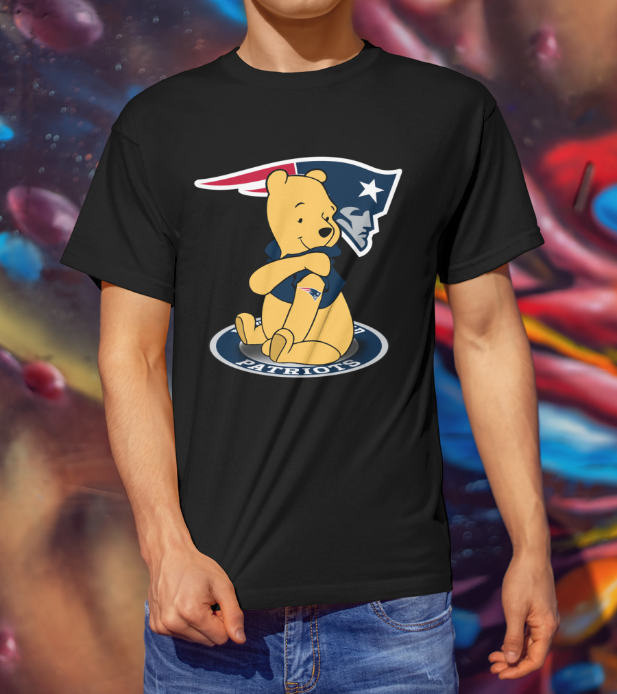 New England Patriots Football Crossover With Pooh T-Shirt
