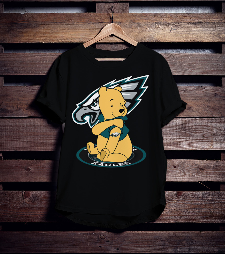 Philadelphia Eagles Pooh Bear Nfl Fan Crossover T-Shirt