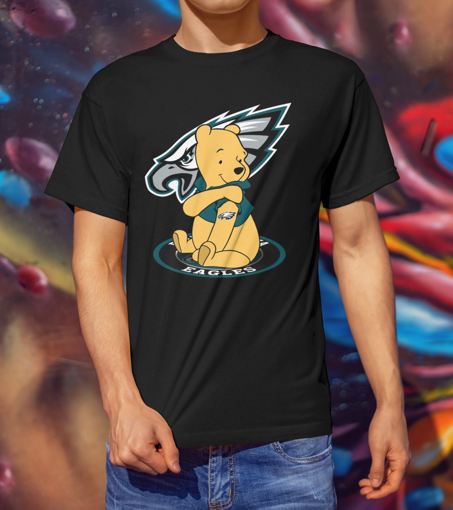 Philadelphia Eagles Pooh Bear Nfl Fan Crossover T-Shirt