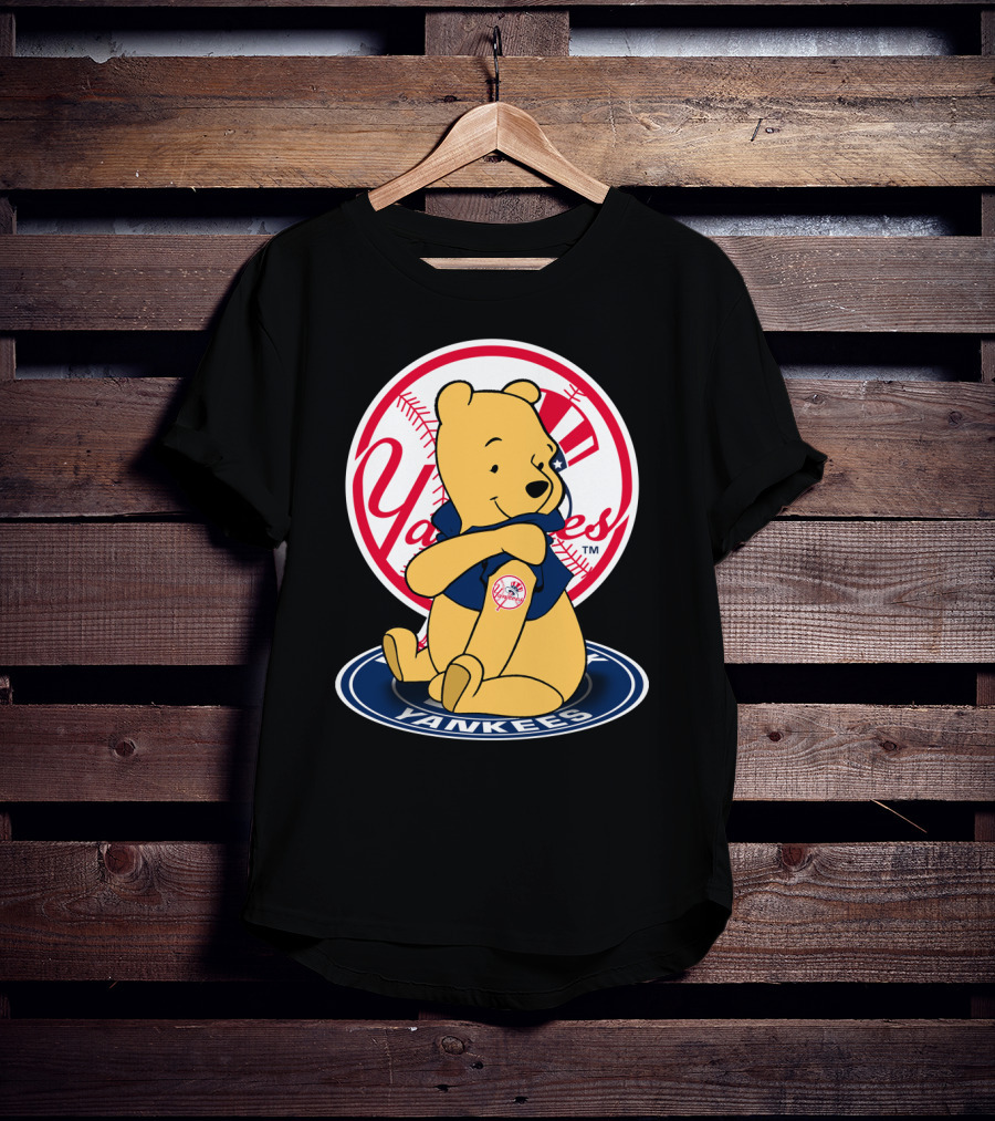 Yankees Pooh Bear Baseball Mashup T-Shirt