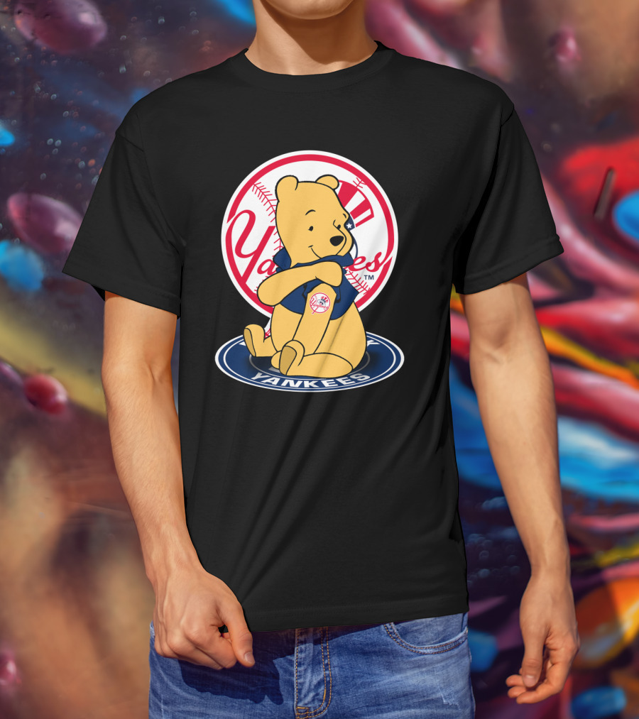 Yankees Pooh Bear Baseball Mashup T-Shirt
