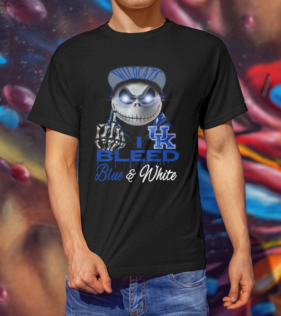 Wildcats I Bleed Blue & White Uk T-Shirt