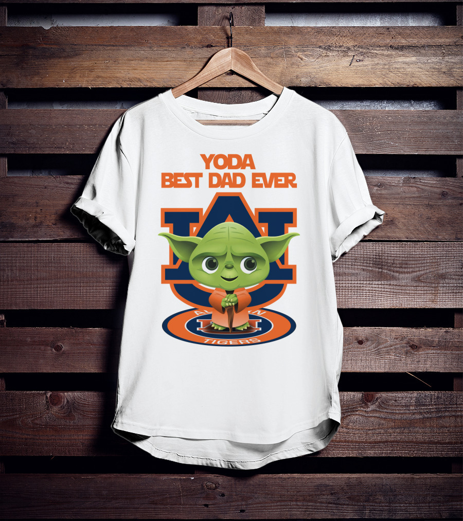 Yoda Best Dad Ever Auburn Tigers T-Shirt