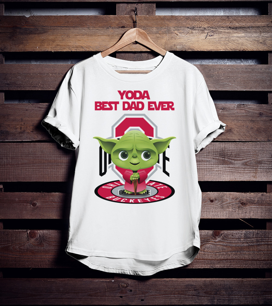Yoda Best Dad Ever Ohio State Buckeyes T-Shirt