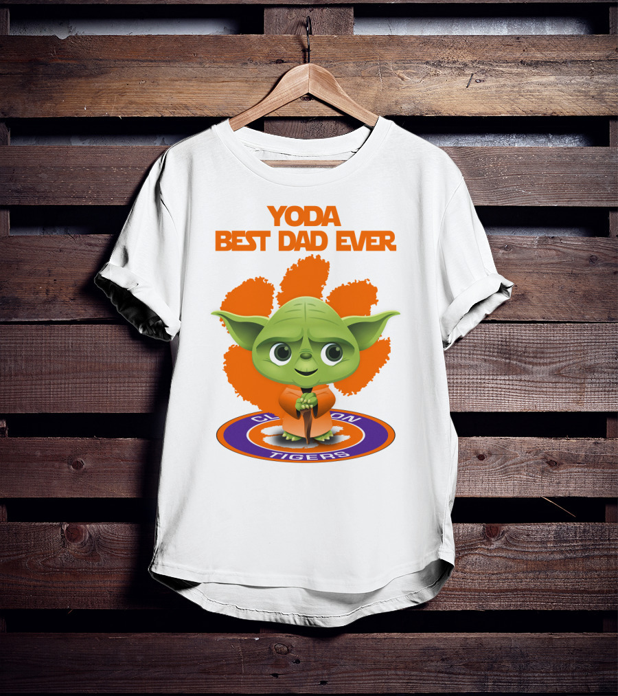 Yoda Best Dad Ever Clemson Tigers T-Shirt