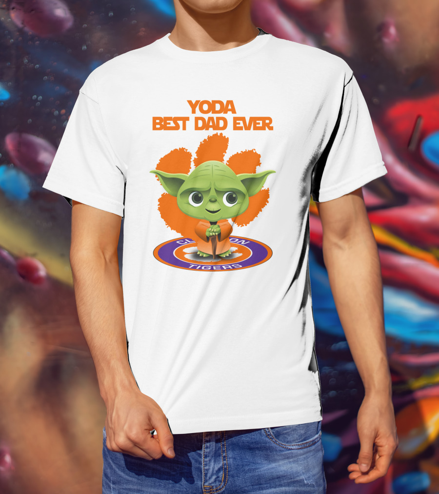 Yoda Best Dad Ever Clemson Tigers T-Shirt