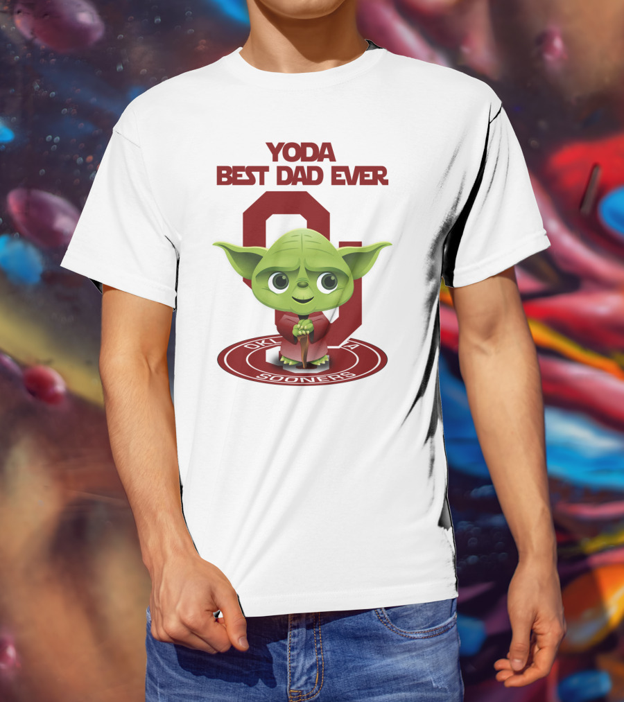 Yoda Best Dad Ever Oklahoma Sooners T-Shirt