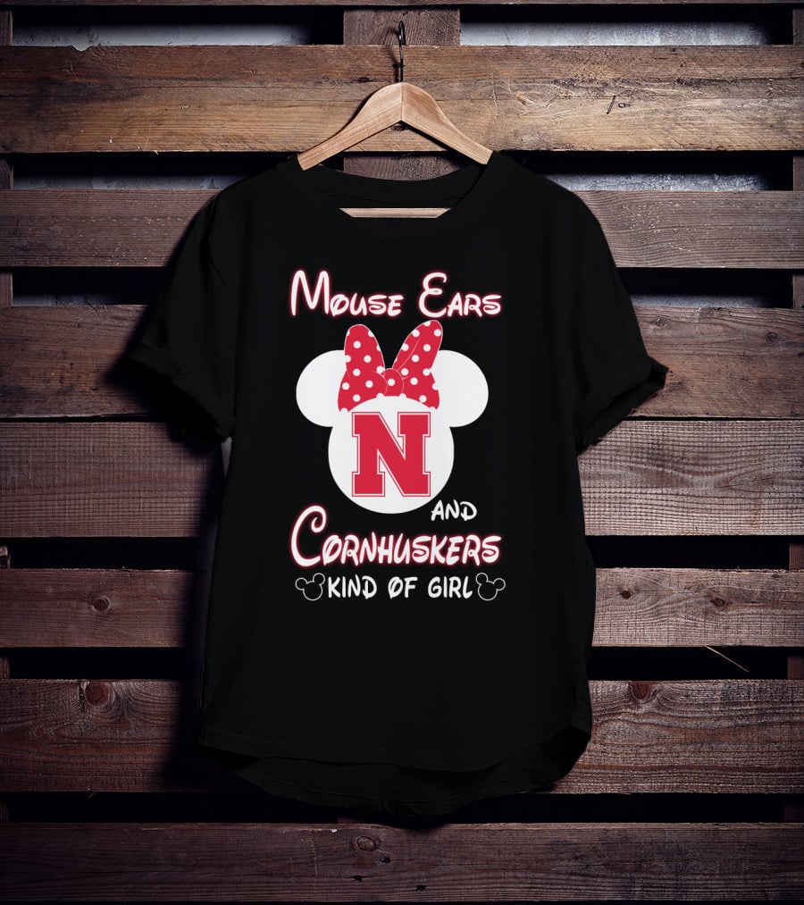 Mouse Ears And Cornhuskers Kind Of Girl Minnie Nebraska T-Shirt