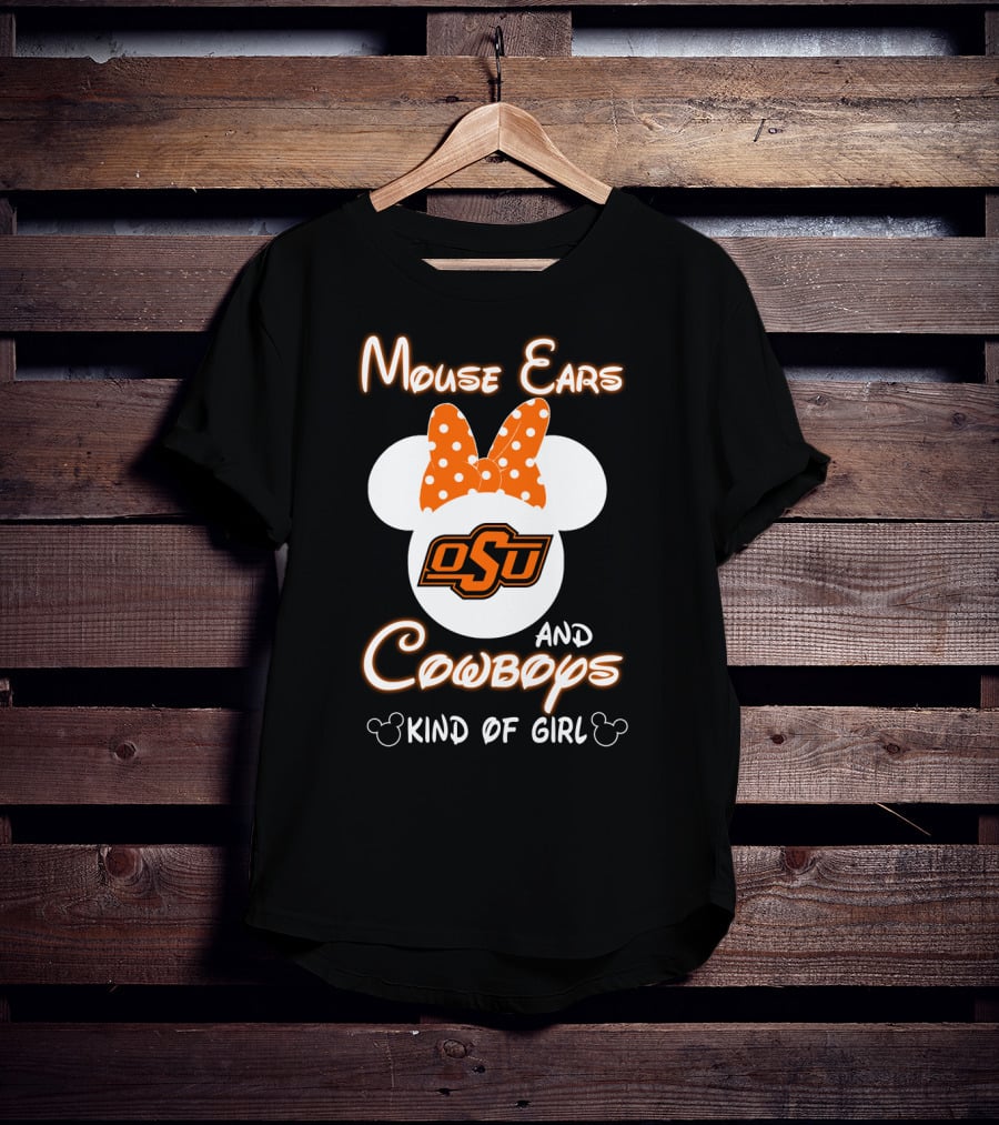 Mouse Ears Osu Cowboys Kind Of Girl T-Shirt