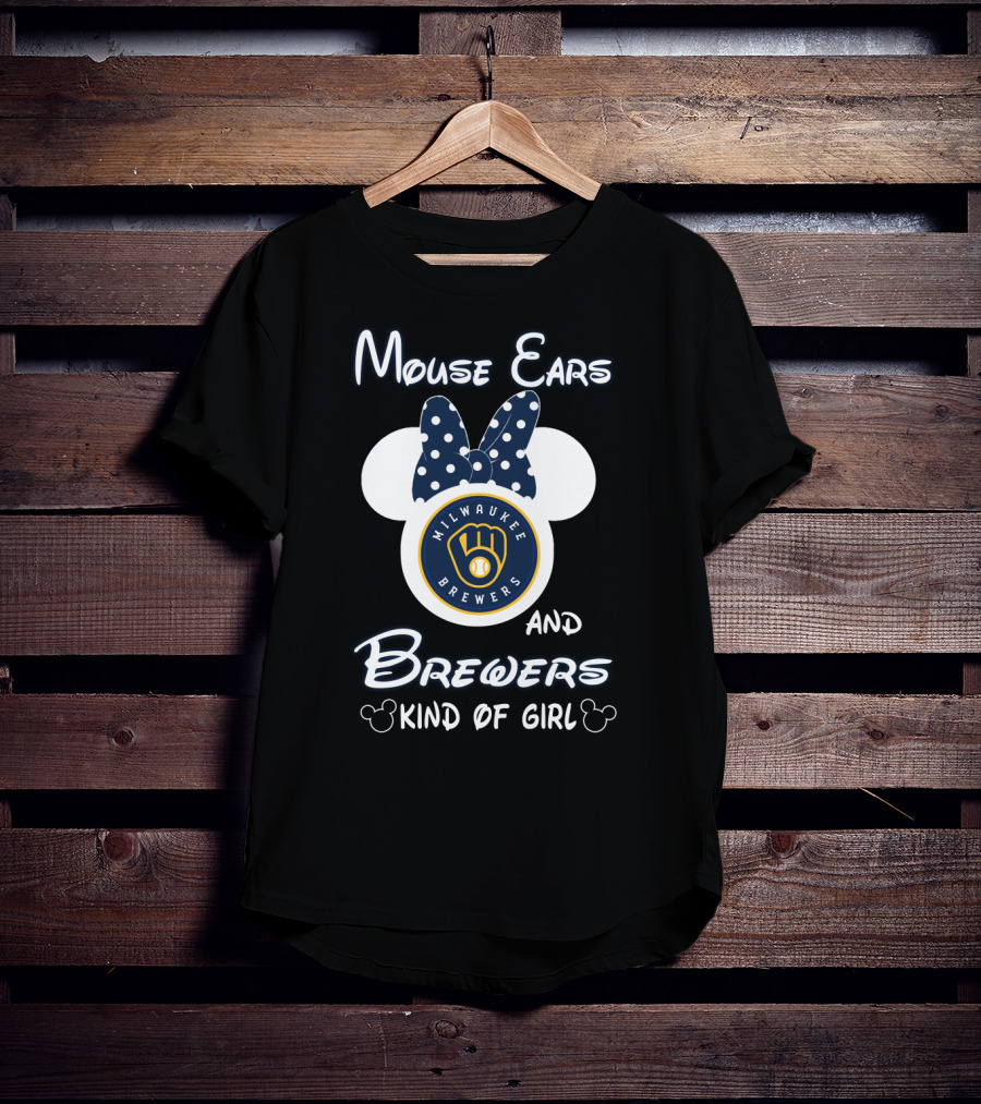 Mouse Ears Milwaukee Brewers Kind Of Girl T-Shirt