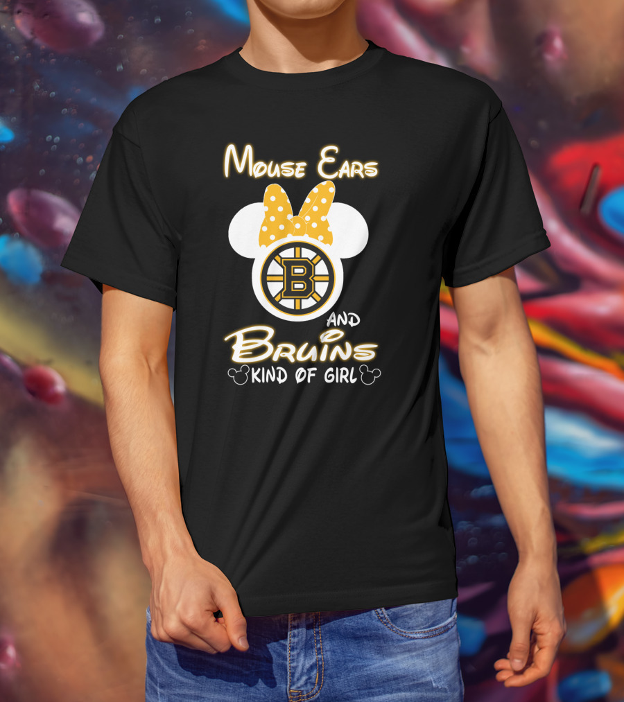 Mouse Ears And Bruins Kind Of Girl T-Shirt