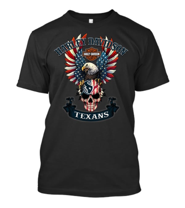 Harley Davidson Motor Cycles Texans T-Shirt