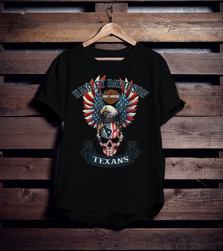 Harley Davidson Motor Cycles Texans T-Shirt