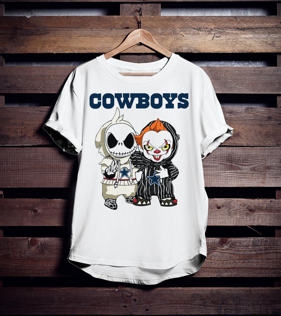Cowboys Jack Skellington Pennywise With Stars T-Shirt