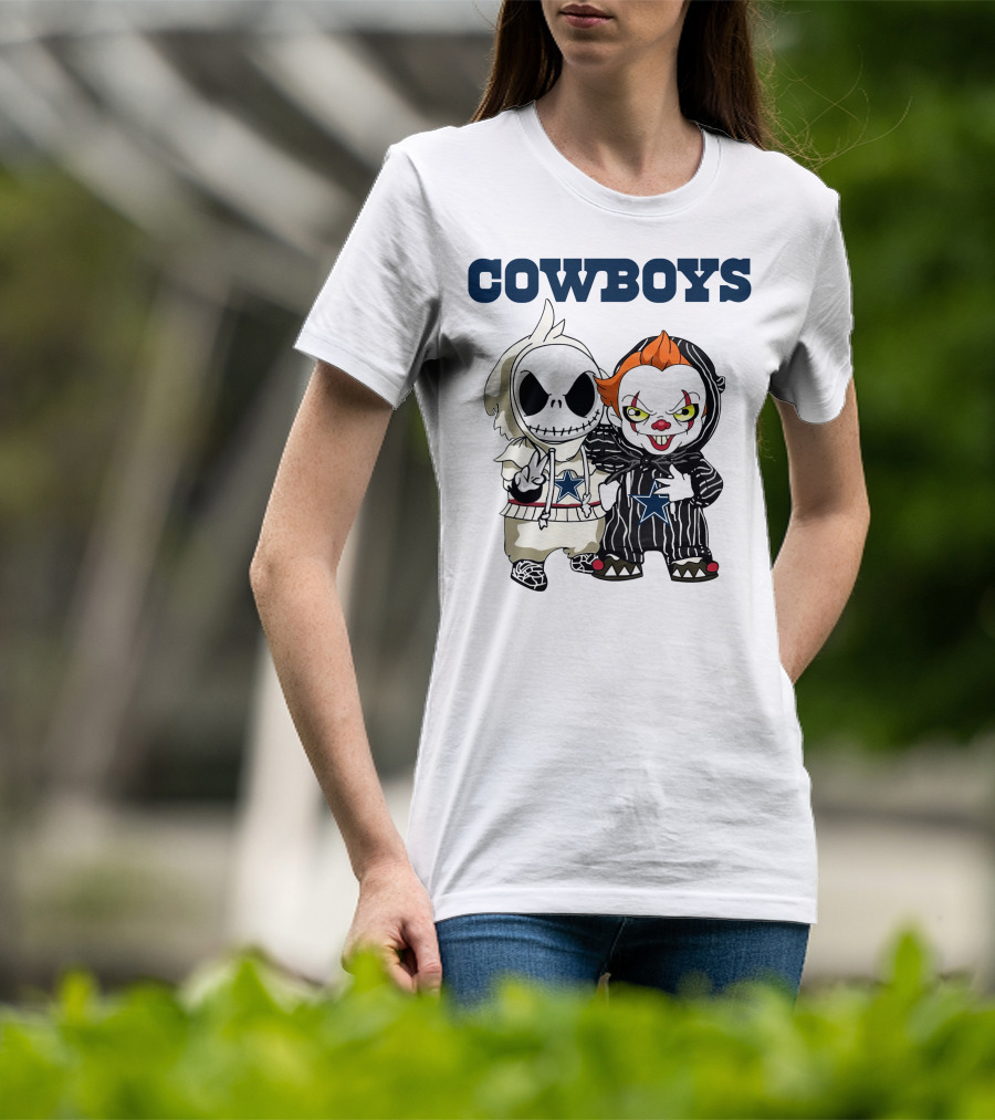 Cowboys Jack Skellington Pennywise With Stars T-Shirt