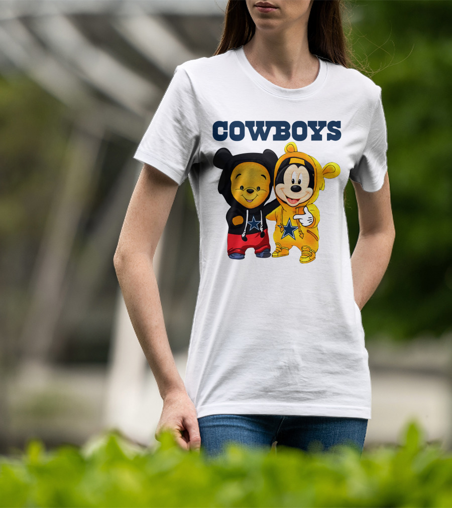 Cowboys Pooh Mickey Stars T-Shirt