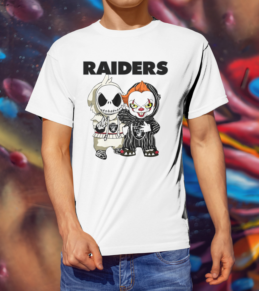 Raiders Jack-Pennywise Crossover Characters T-Shirt