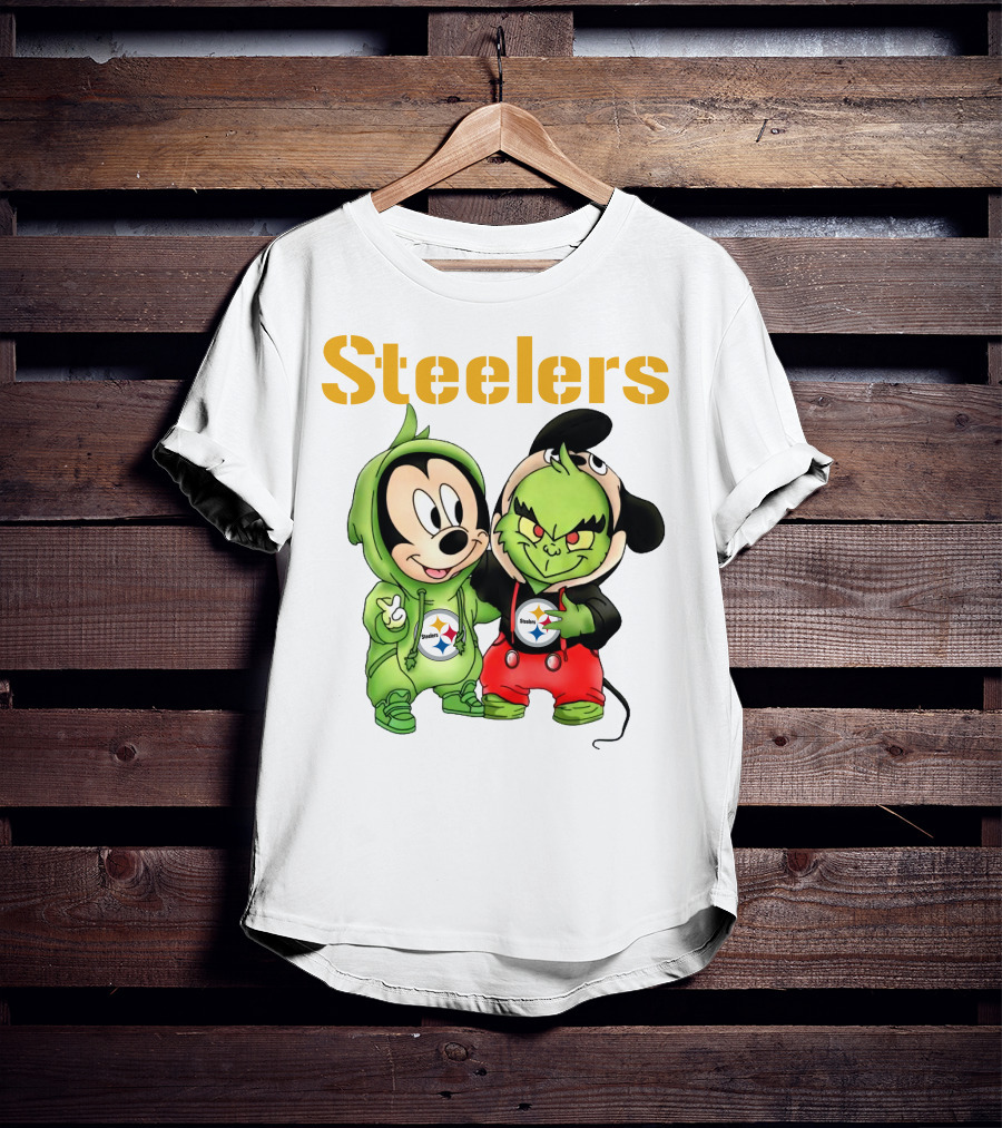 Steelers Mickey And Grinch T-Shirt