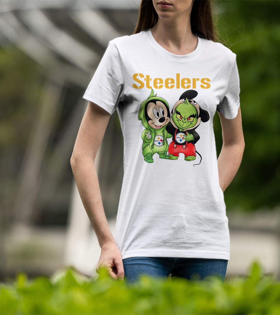 Steelers Mickey And Grinch T-Shirt