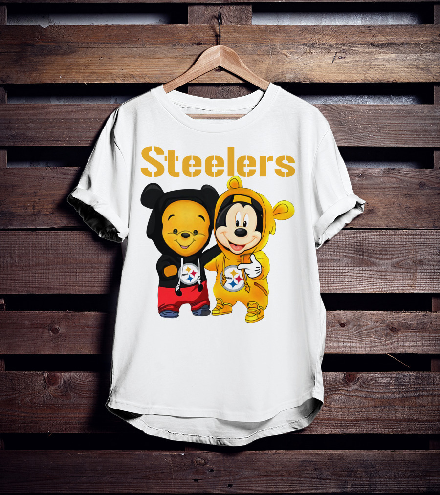 Steelers Pooh Mickey T-Shirt
