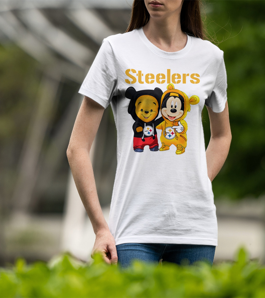 Steelers Pooh Mickey T-Shirt