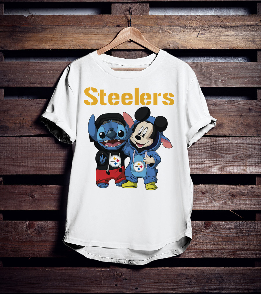 Steelers Stitch And Mickey T-Shirt