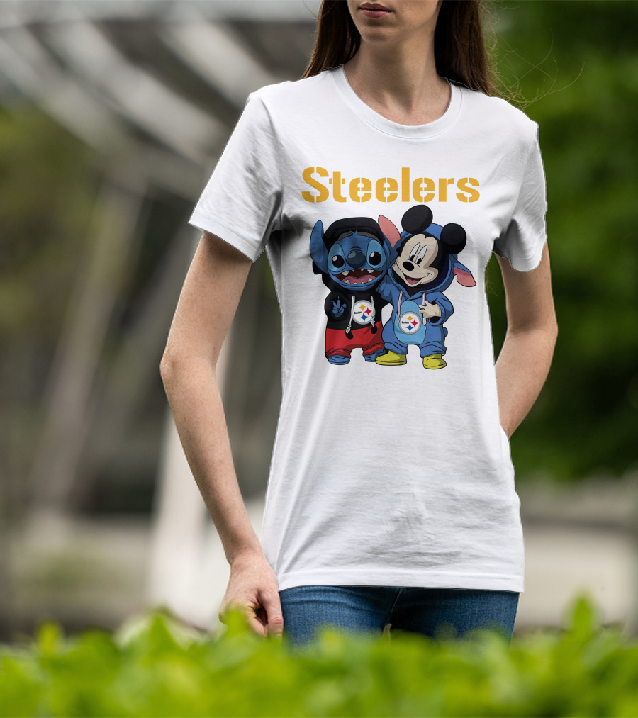Steelers Stitch And Mickey T-Shirt