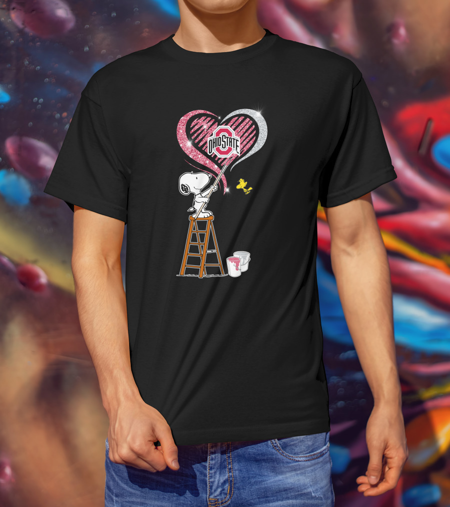 Snoopy Ohio State Heart T-Shirt