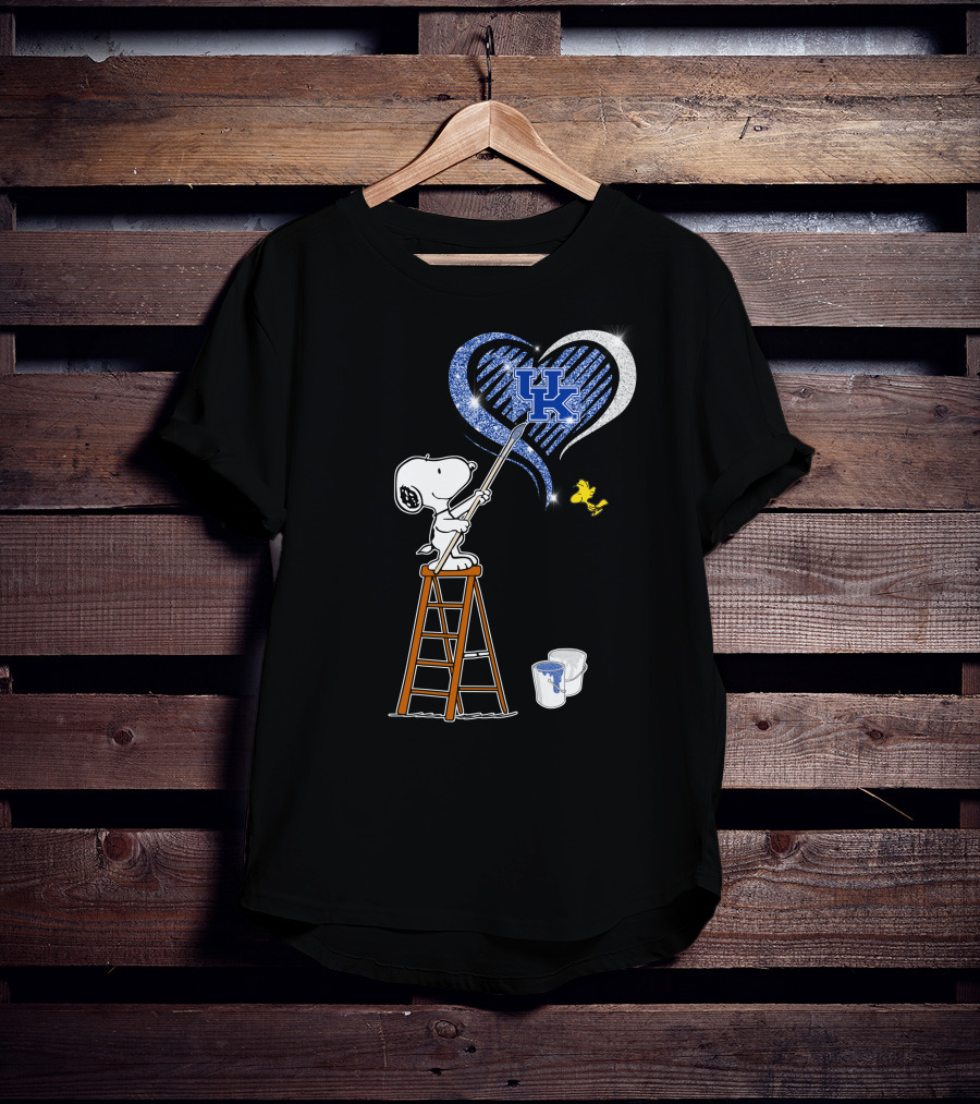 Snoopy Painting Heart Uk Kentucky Wildcats T-Shirt