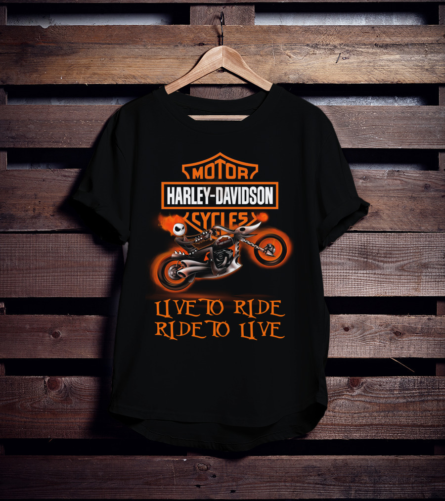 Harley Davidson Motor Cycles Live To Ride Ride To Live T-Shirt
