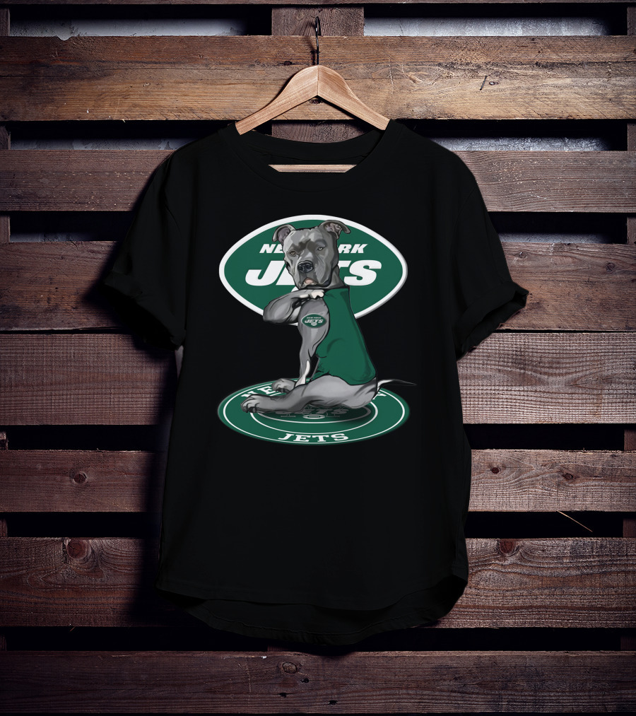 New York Jets Dog Mascot In Team Outfit T-Shirt