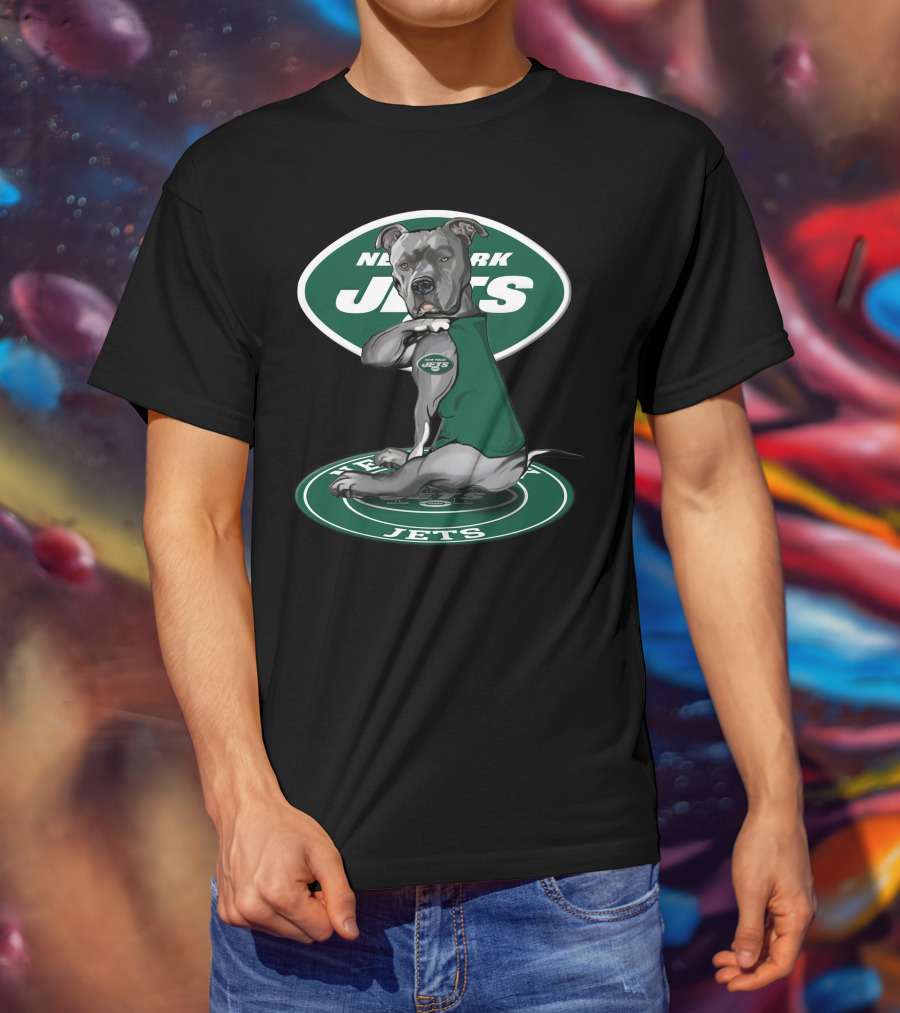 New York Jets Dog Mascot In Team Outfit T-Shirt