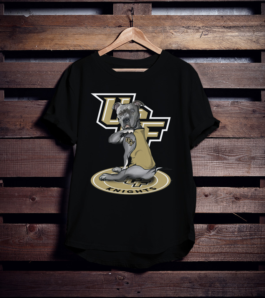 Ucf Knights Mascot Dog With Ucf T-Shirt