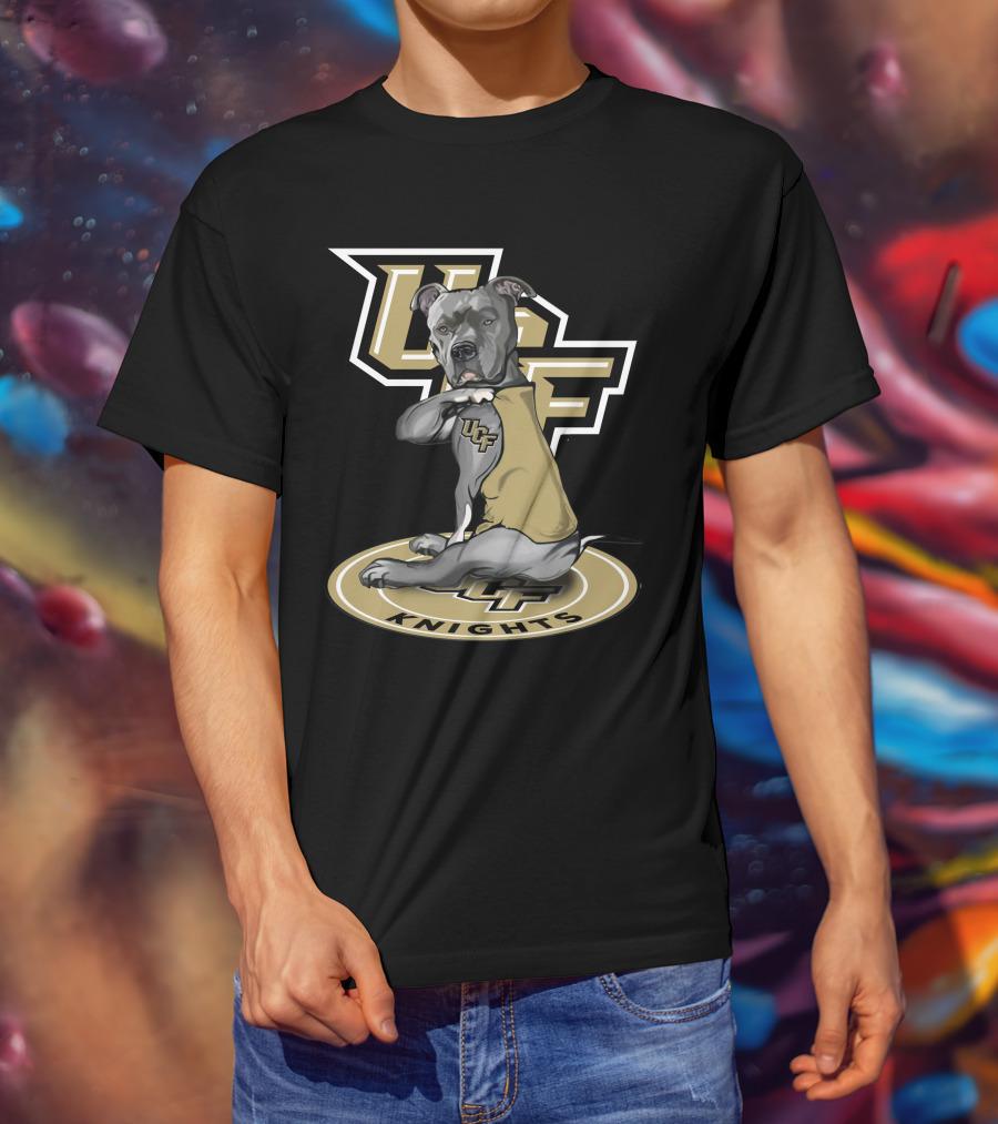 Ucf Knights Mascot Dog With Ucf T-Shirt