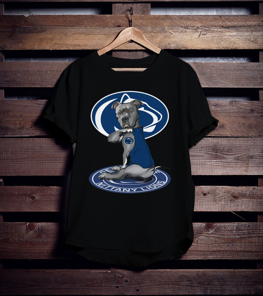 Penn State Nittany Lions Dog With Logo And Jersey T-Shirt