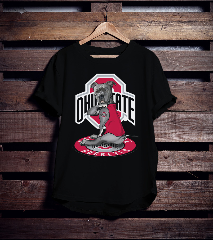 Ohio State Buckeyes Dog In Red Vest T-Shirt