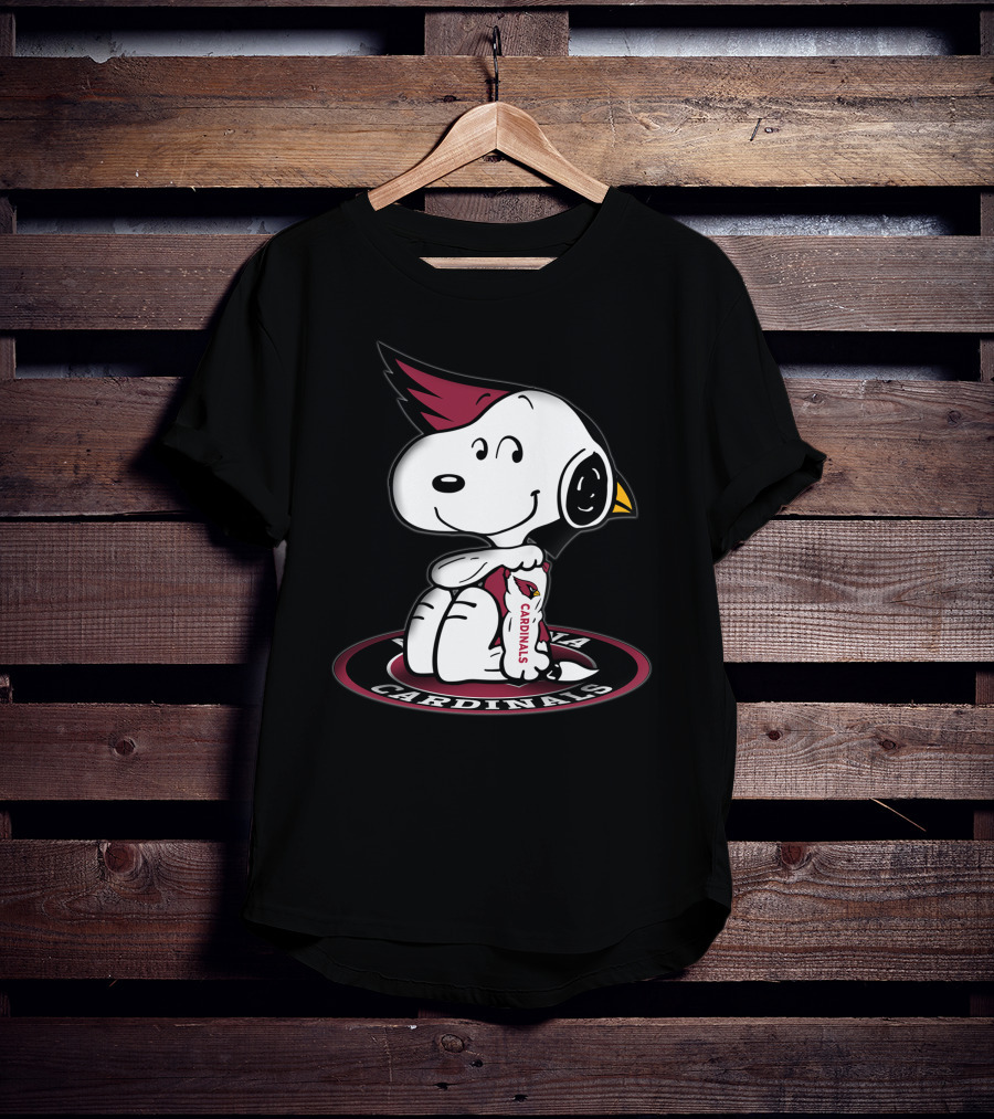Arizona Cardinals Snoopy Peanuts Nfl Logo Mashup T-Shirt