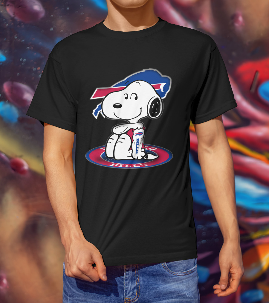 Snoopy Buffalo Bills Nfl Peanuts Collaboration T-Shirt