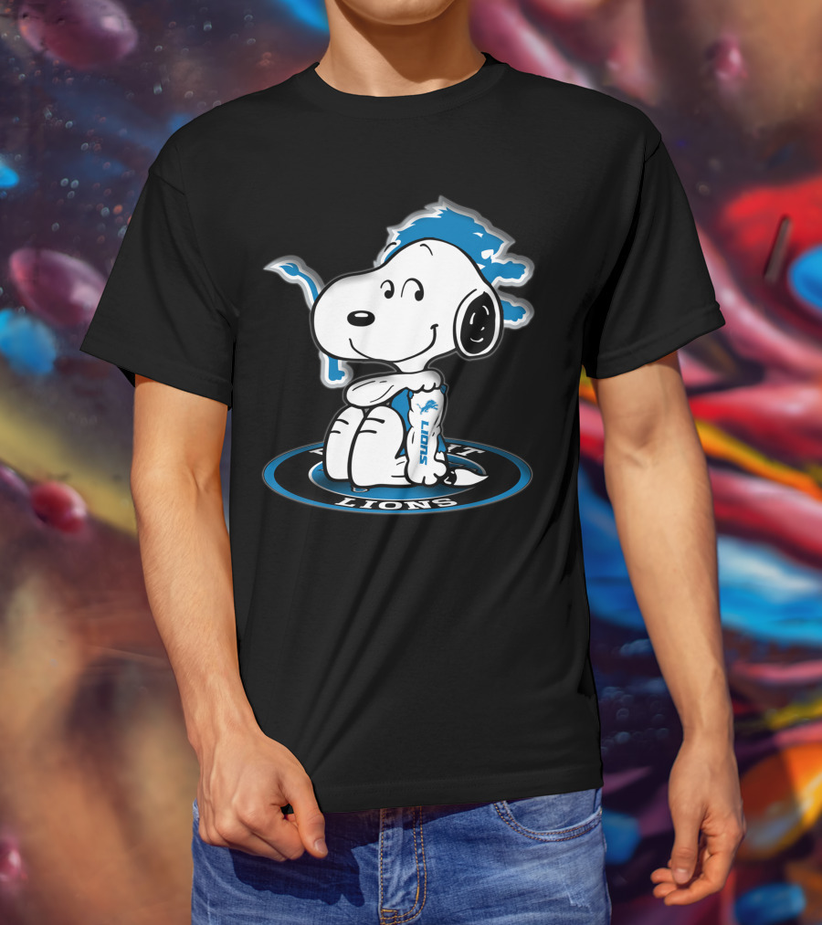 Snoopy Detroit Lions Football Peanuts Nfl Team T-Shirt