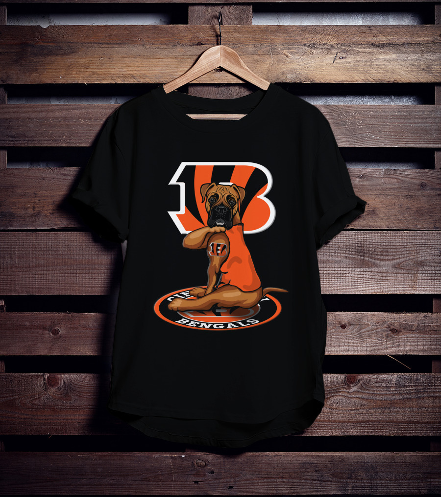 Cincinnati Bengals Dog Logo Football Team T-Shirt