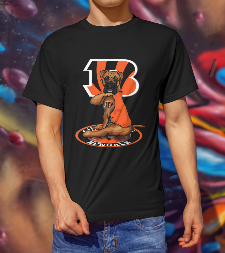 Cincinnati Bengals Dog Logo Football Team T-Shirt