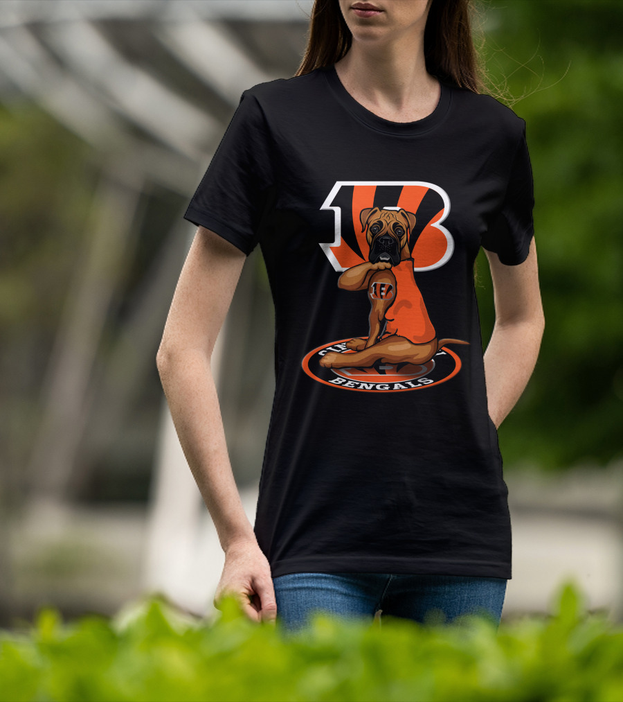 Cincinnati Bengals Dog Logo Football Team T-Shirt