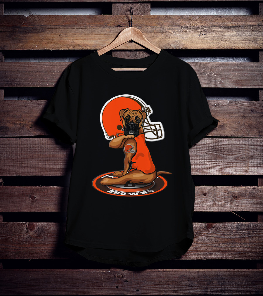 Cleveland Browns Dog Mascot With Helmet T-Shirt